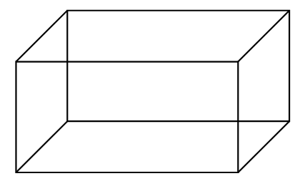 A cuboid with rectangular faces.